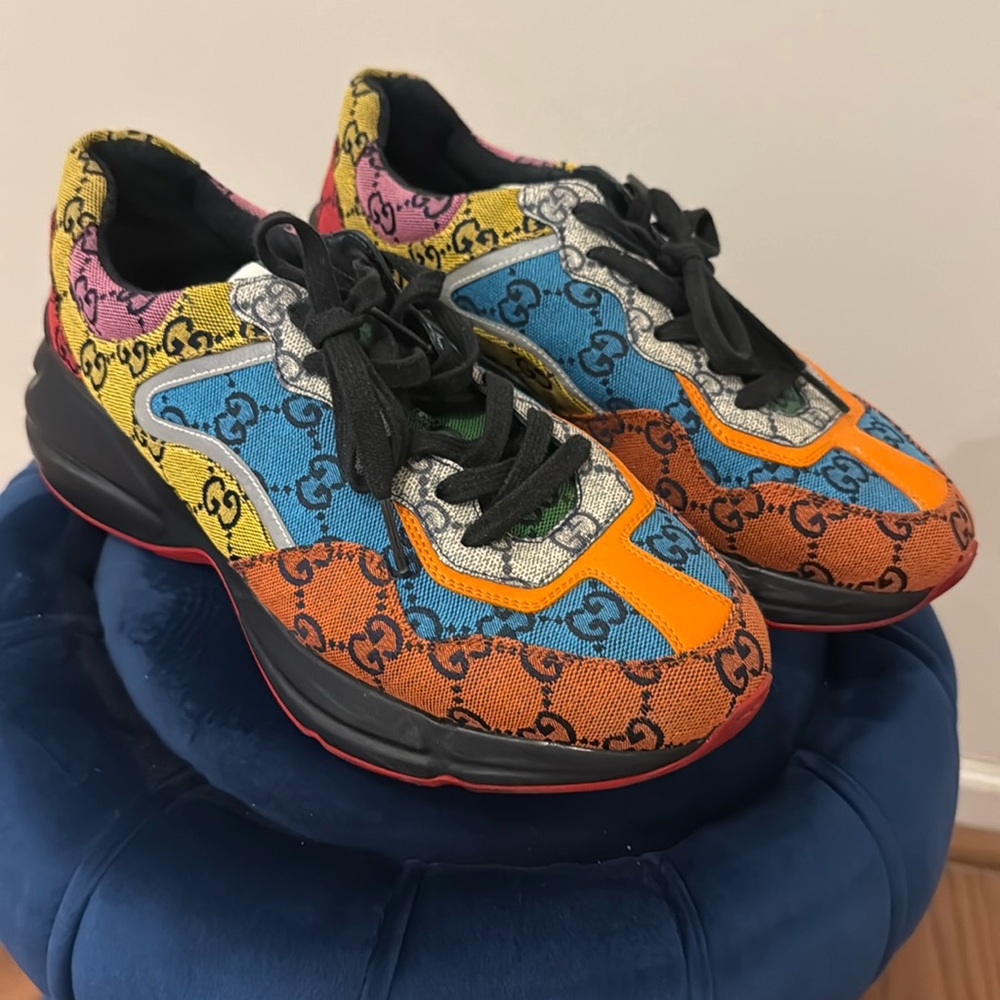 Multicolor canvas Gucci sneakers